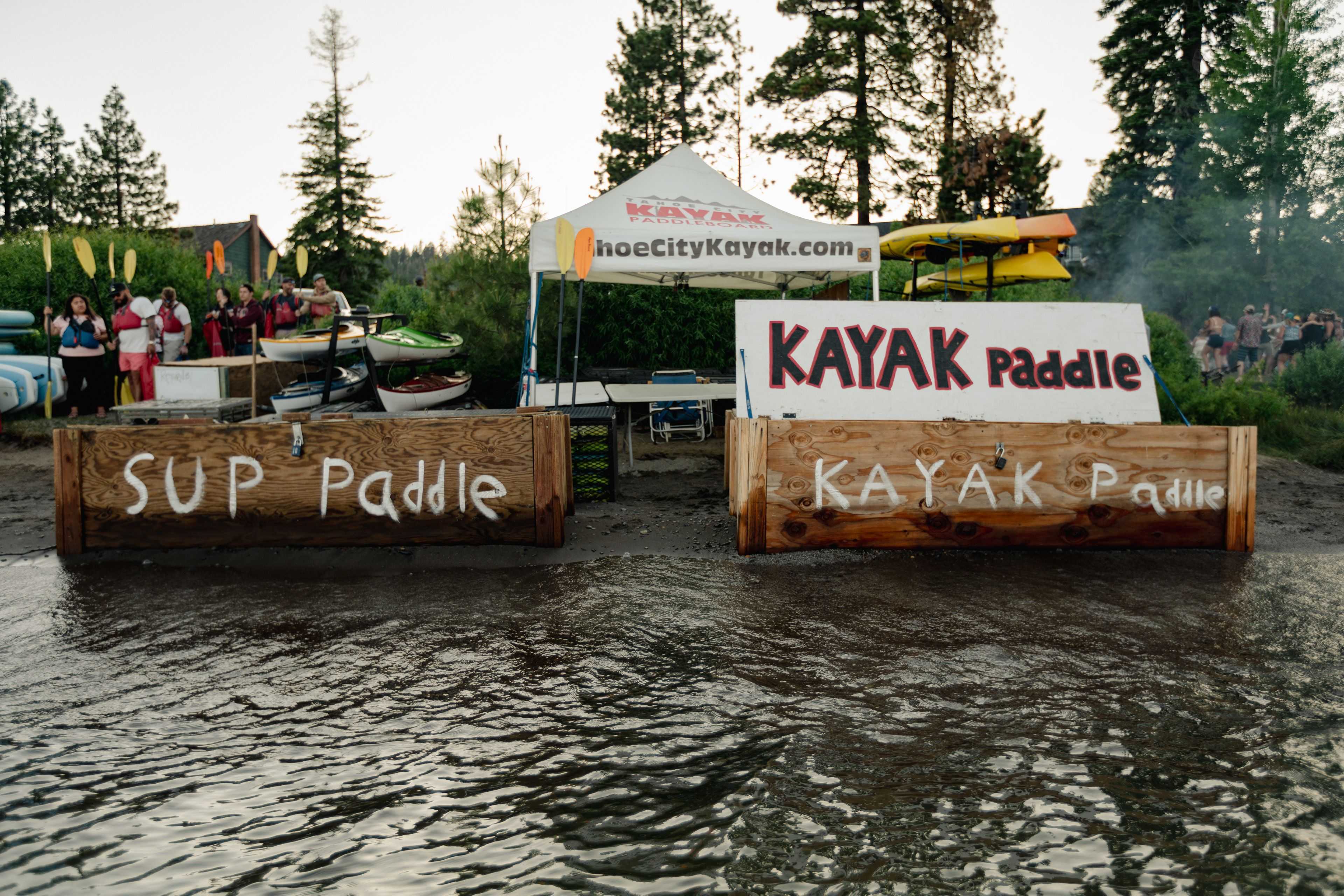 Tahoe City kayak on water location